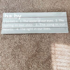 Baby nursery sign